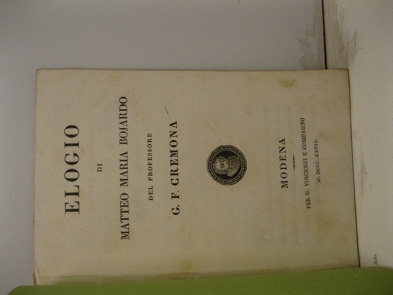 Elogio di Matteo Maria Bojardo