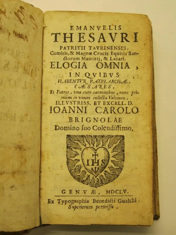 Emanuelis Thesauri patritii taurinensis comitis & Magnae Crucis Equitis Sanctorum … | Immagine principale