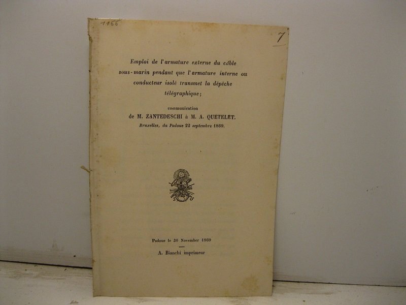 Emploi de l'armature externe du cable sous-marin pendant que l'armature …