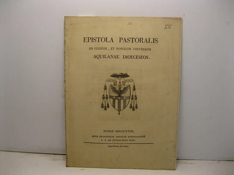 Epistola pastoralis ad clerum, et populum universum aquilanae diocesos
