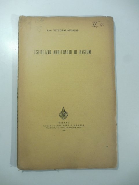 Esercizio arbitrario di ragioni