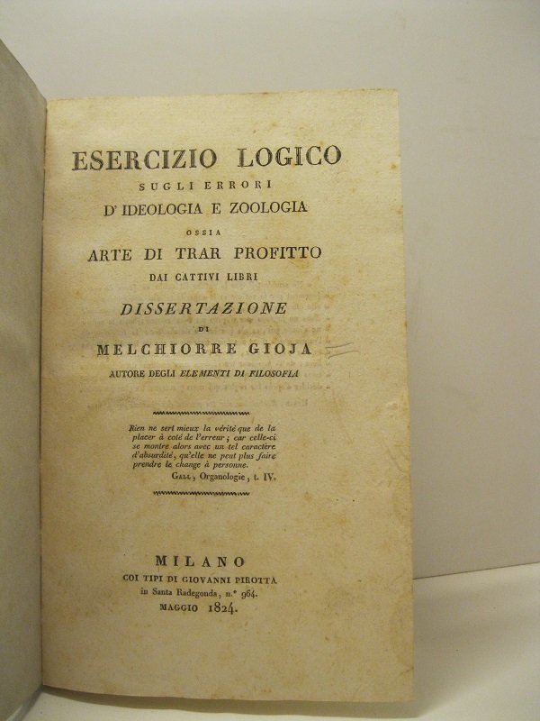 Esercizio logico sugli errori d'ideologia e zoologia ossia l'arte di …