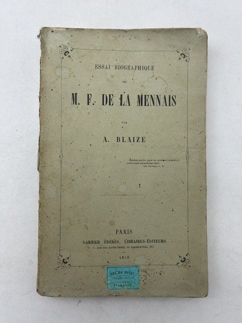 Essai biographique sur M. F. De La Mennais | Immagine principale
