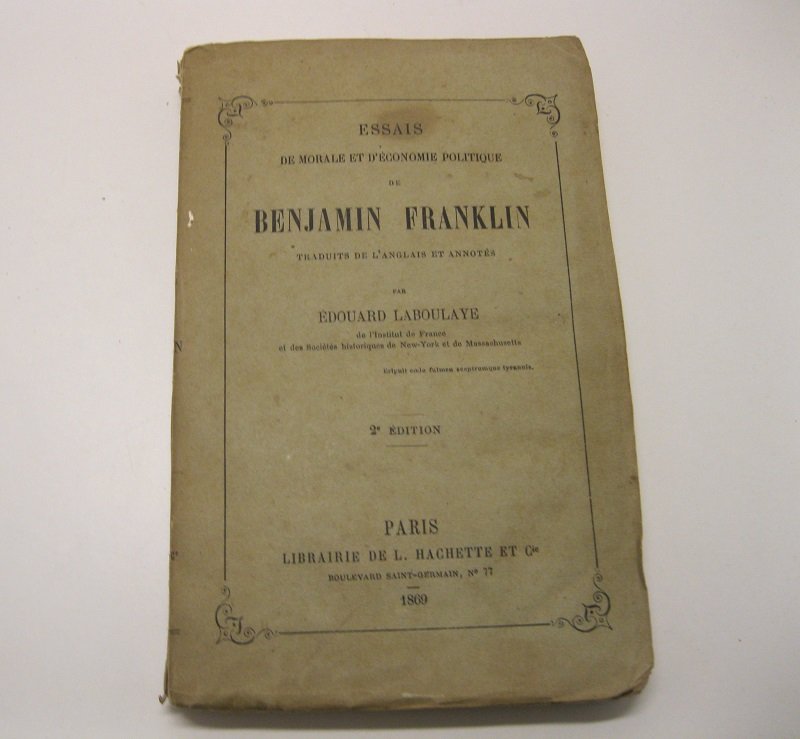 Essais de morale et d'e'conomie politique de Benjamin Franklin traduit …