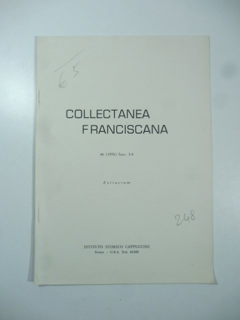 Estratto da Collectanea Franciscana N.46