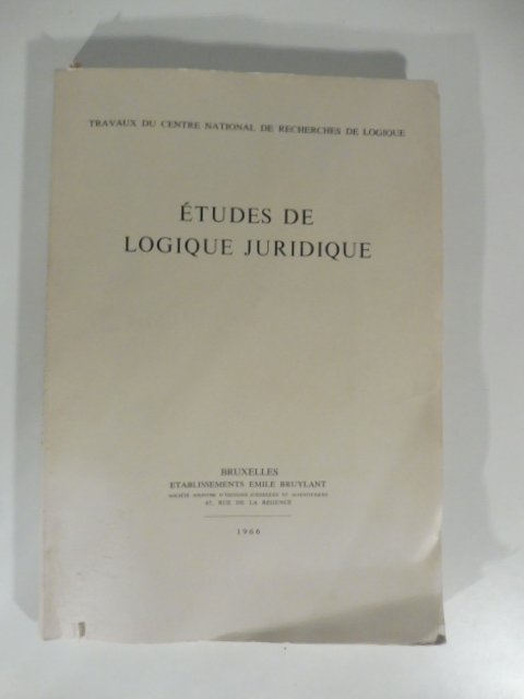 Etudes de logique juridique