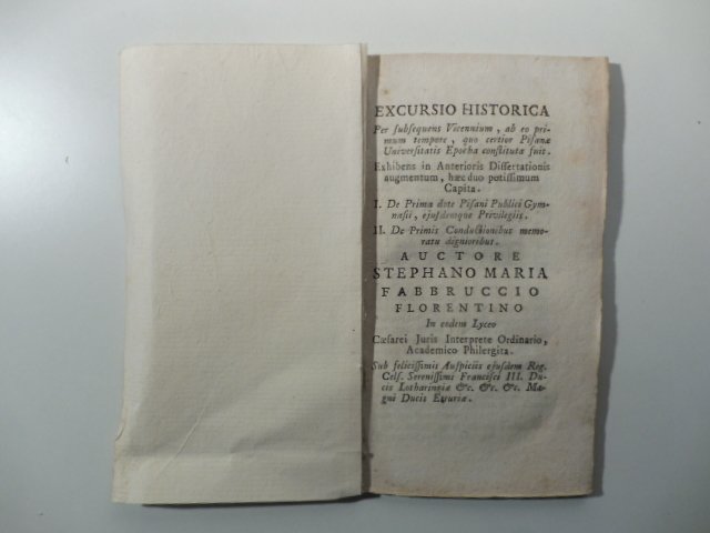 Excursio historica per subsequens Vicennium ab eo primum tempore quo …