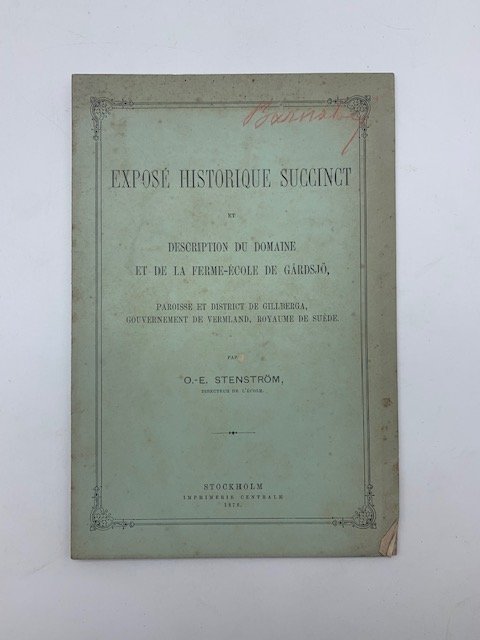 Expose' historique succinct et description du domaine et de la …