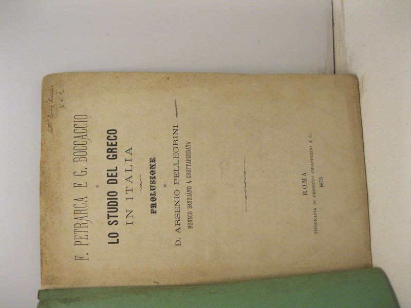F. Petrarca e G. Boccaccio e lo studio del greco …