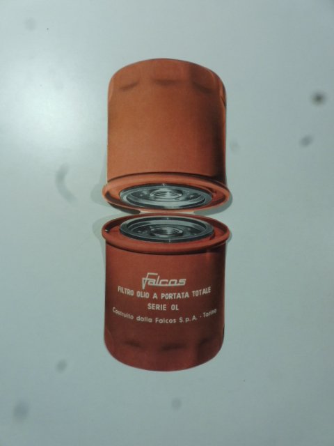 Falcos filtro olio a portata totale serie oil. Pieghevole fustellato