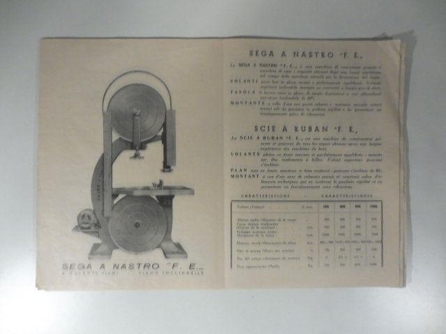 Faure, Pinasca (Torino). 4 fogli pubblicitari di macchine prodotte dalle …