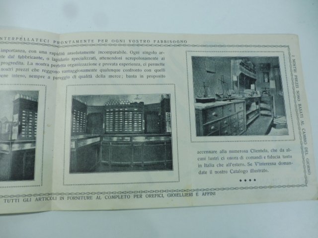 Felice Chiantor, Torino. Forniture generali per orefici e gioiellieri. Pieghevole …