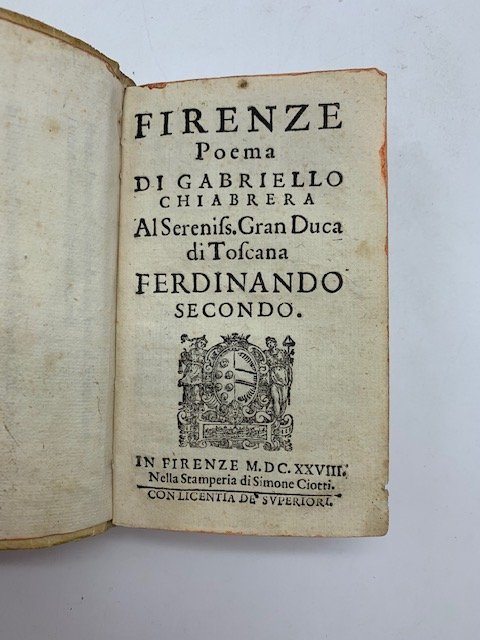 Firenze. Poema Al Sereniss. Gran Duca di Toscana Ferdinando secondo