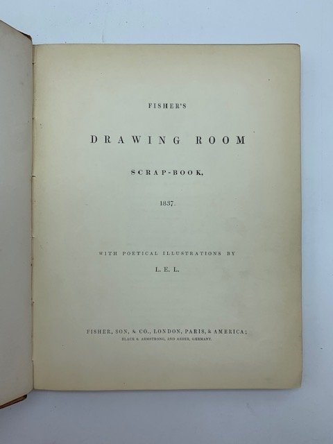 Fisher's Drawing Room Scrap-Book 1837 with poetical illustrations