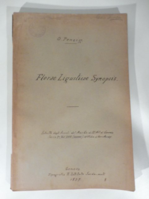 Florae Ligusticae Synopsis. Bozza di stampa