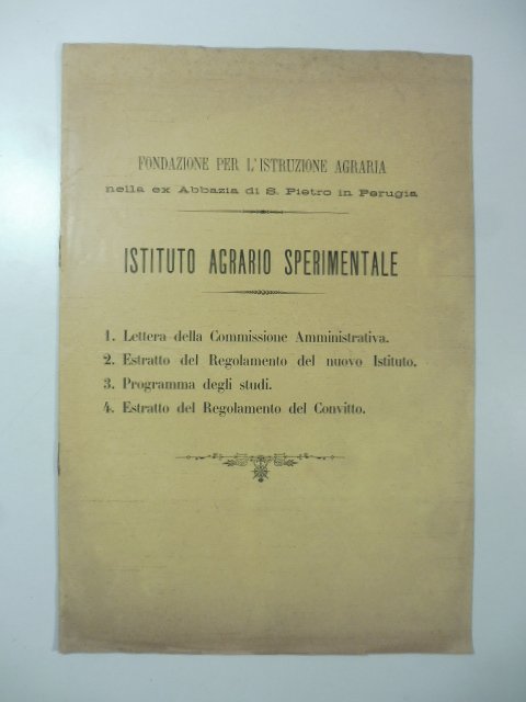 Fondazione per l'istruzione agraria nella ex Abbazia di S. Pietro … | Immagine principale