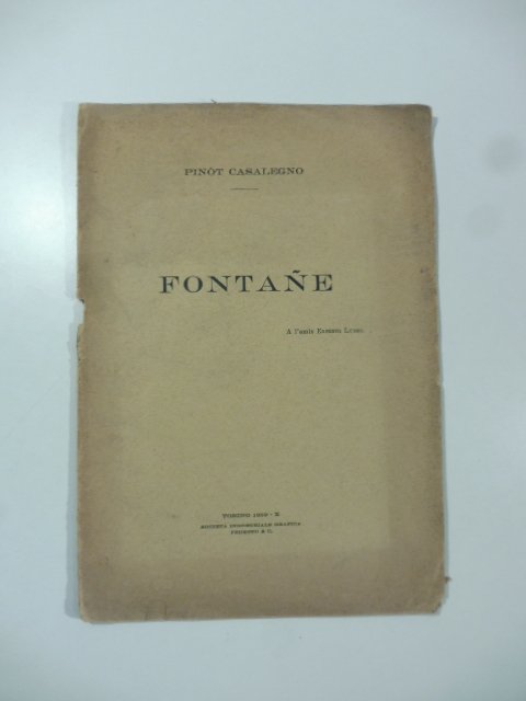 Fontane. A l'amis Ernesto Lusso