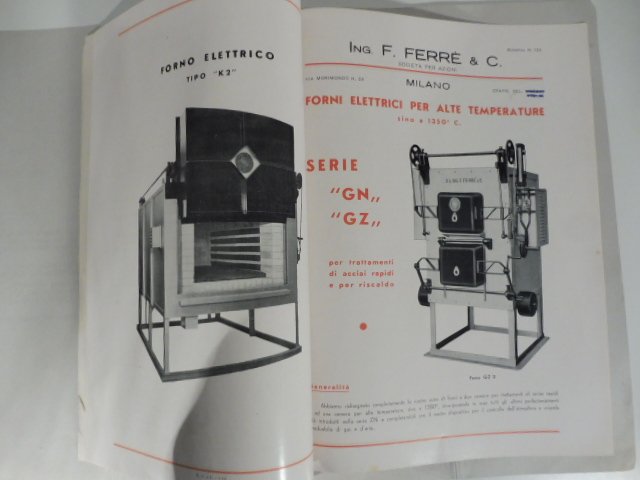 Forni elettrici industriali. Ing. F. Ferre' & C. Cartella con …