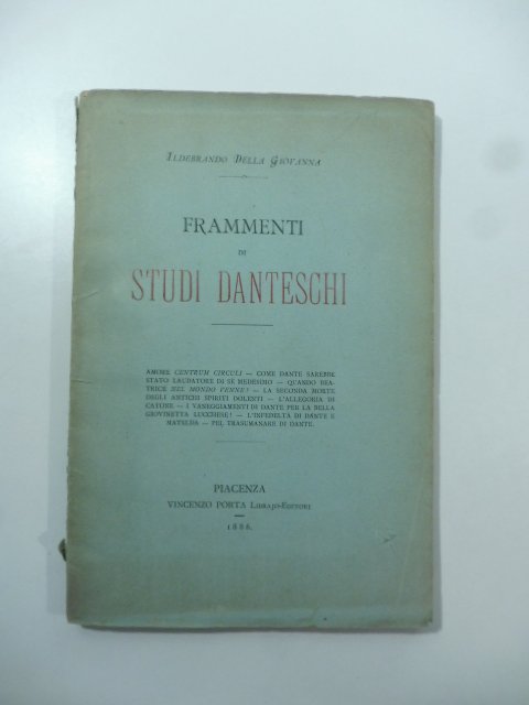 Frammenti di studi danteschi