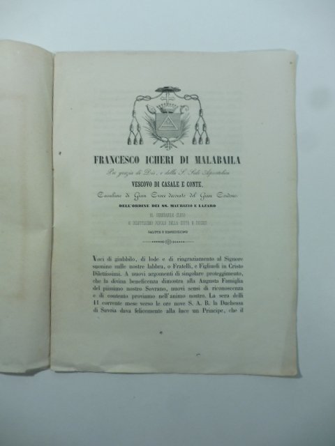 Francesco Icheri di Malabaila. voci di giubilo, di lode. sacro …