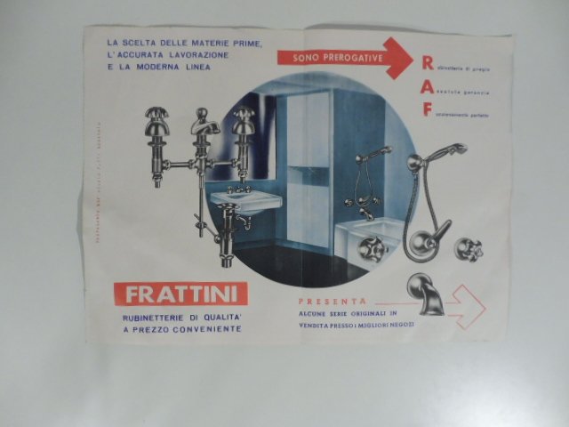 Frattini. Rubinetterie di qualita' a prezzo conveniente. Pieghevole pubblicitario