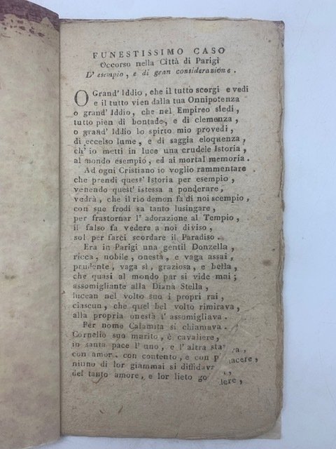 Funestissimo caso occorso nella città di Parigi. L'esempio e di … | Immagine principale