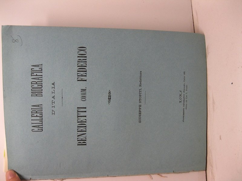 Galleria biografica d'Italia. Benedetti comm. Federico