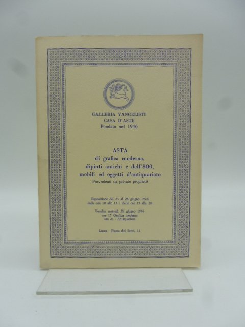 Galleria Vangelisti Asta di grafica moderna, dipinti antichi e dell'800, …