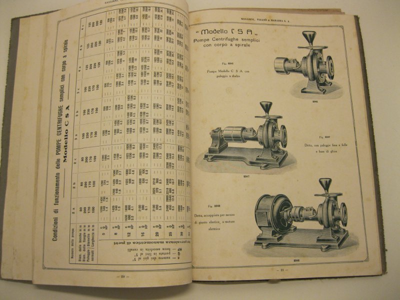 Gallieni, Vigano' & Marazza SA. Milano. Pompe d'ogni sistema. Impianti …