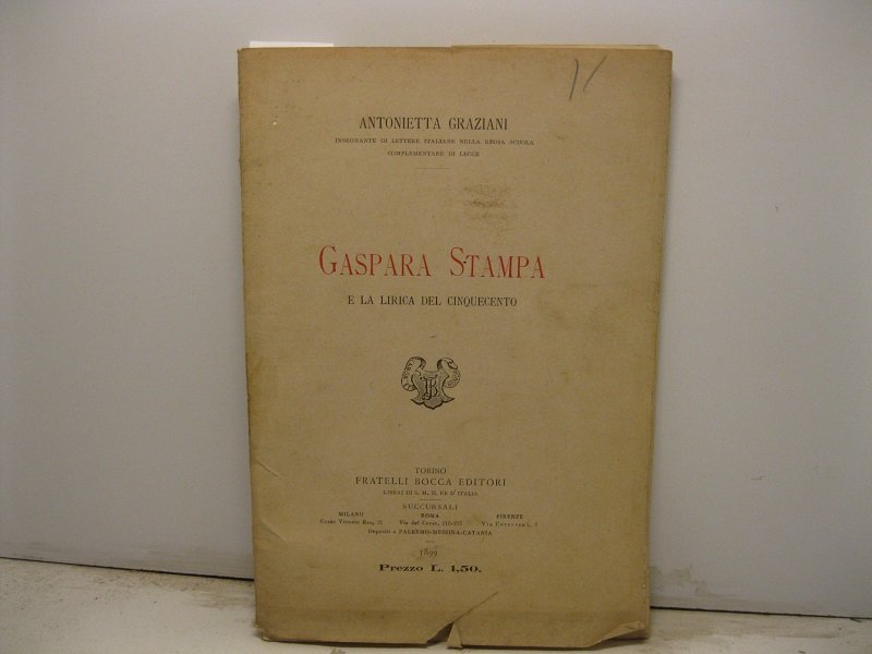 Gaspara Stampa e la lirica del Cinquecento