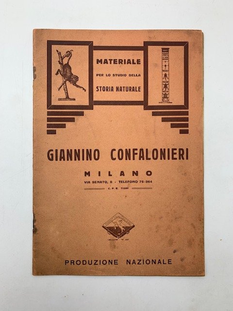Giannino Confalonieri, Milano. Materiale per lo studio della storia naturale …