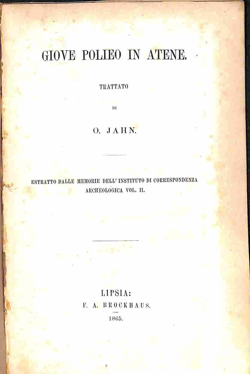 Giove Polieo in Atene. Trattato