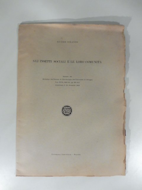 Gli insetti sociali e le loro comunita'