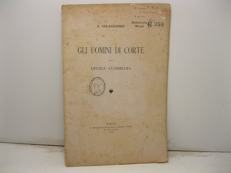 Gli uomini di Corte nella Divina Commedia.