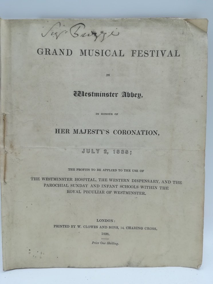 Grand Musical Festival in Westminster Abbey in honour of her …