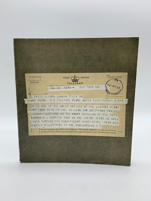 Henry Moore.Marlborough Fine Art Ltd. July-August 1968