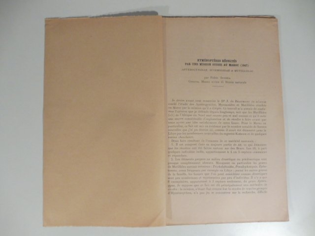 Hymenopteres recoltes par une mission suisse au Maroc (1947). Apterogymidae, …