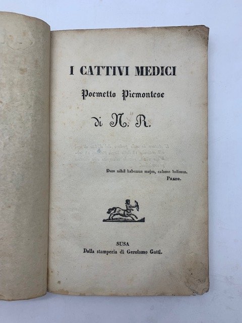 I cattivi medici. Poemetto piemontese | Immagine principale