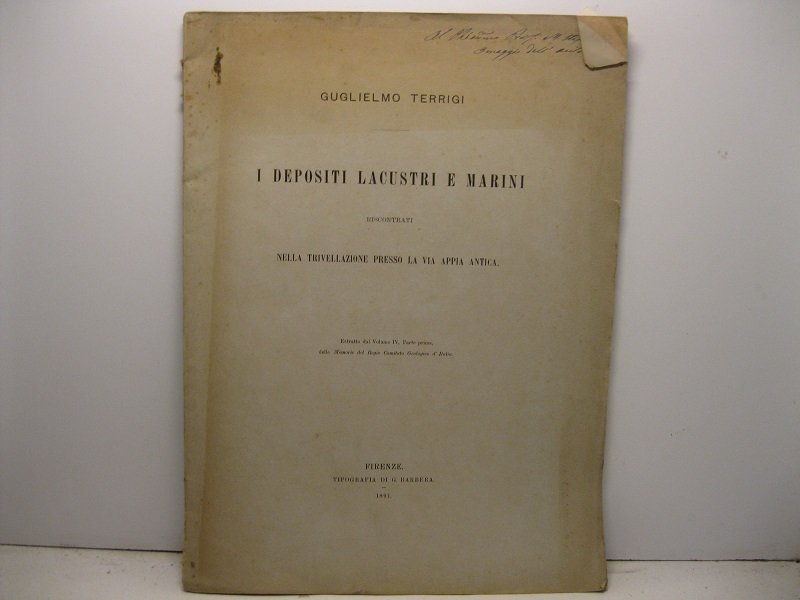 I depositi lacustri e marini riscontrati nella trivellazione presso la …