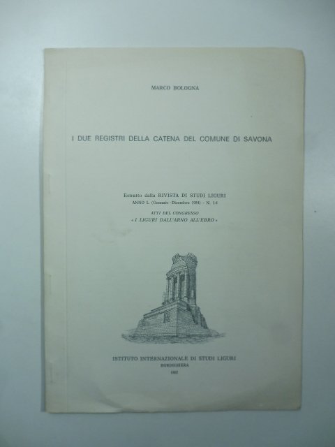 I due registri della catena del Comune di Savona