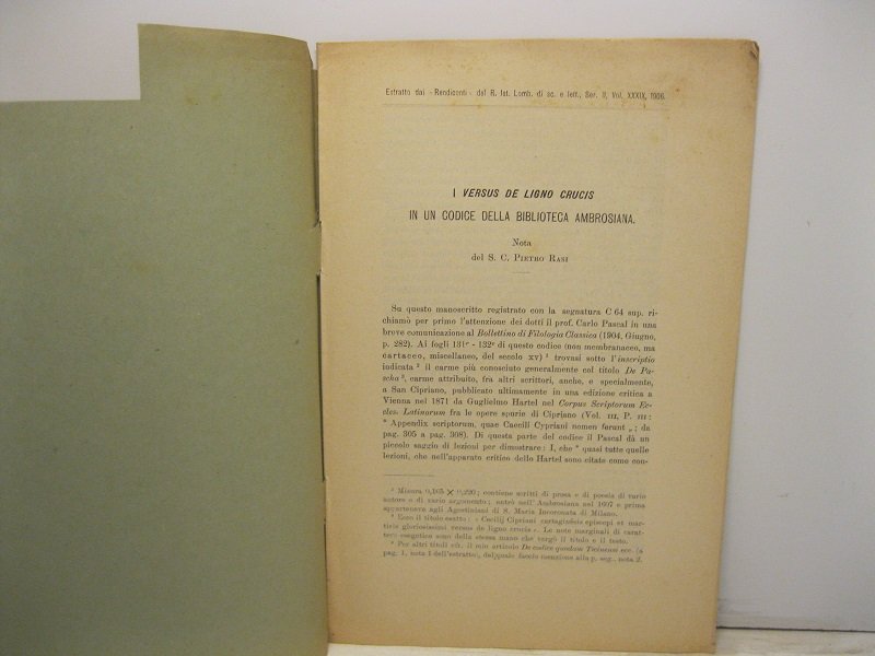 I versus de ligno crucis in un codice della Biblioteca …