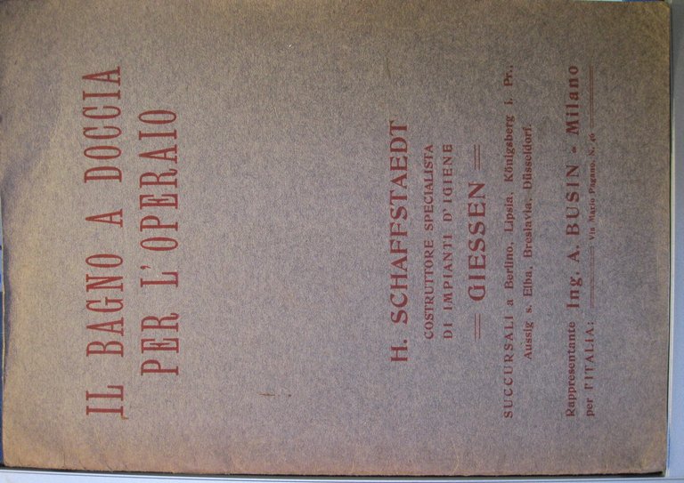 Il bagno a doccia per l'operaio. H. Schaffstaedt costruttore specialista …