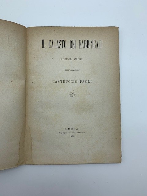 Il catasto dei fabbricati. Articoli critici