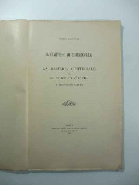 Il cimitero di Comodilla e la basilica cimiteriale dei SS. …