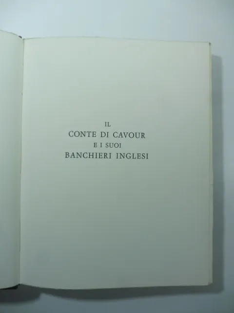Il Conte di Cavour e i suoi banchieri inglesi | Immagine principale