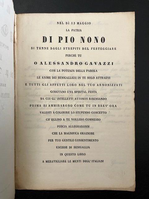 Il genetliaco di Pio nono pontefice massimo. Discorso.recitato nel Duomo …