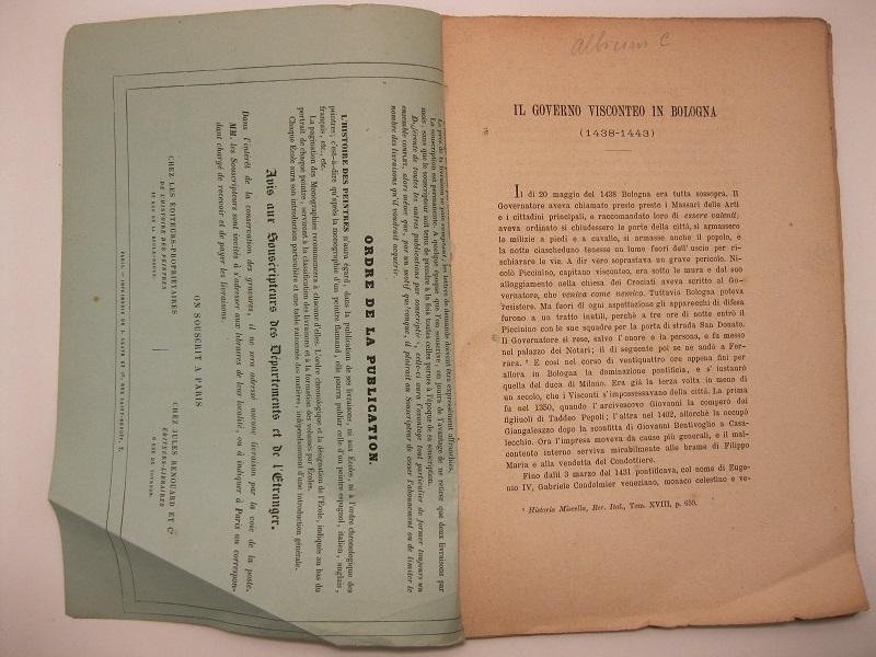 Il governo visconteo in Bologna (1438 - 1443)