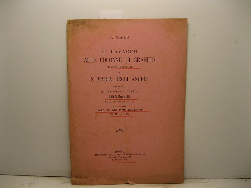 Il lavacro alle colonne di granito ed altri restauri in …