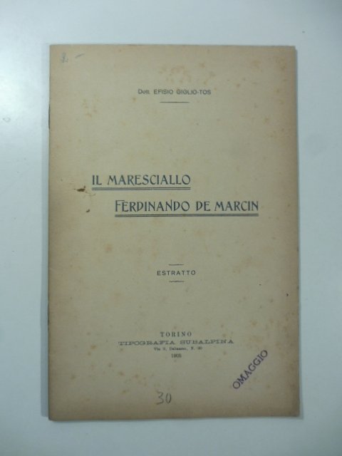 Il maresciallo Ferdinando De Marcin