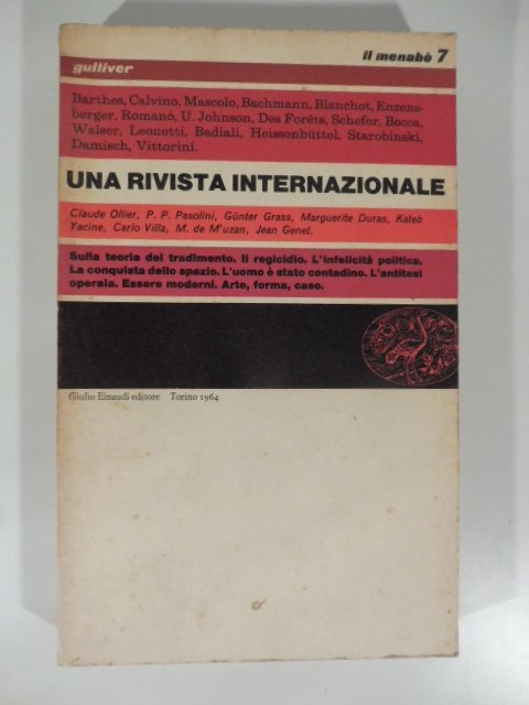Il menabo' 7 diretto da Elio Vittorini e Italo Calvino